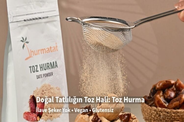 Hurma Tozu Rafine Şeker Yerine  Doğal ve Sağlıklı Alternatif