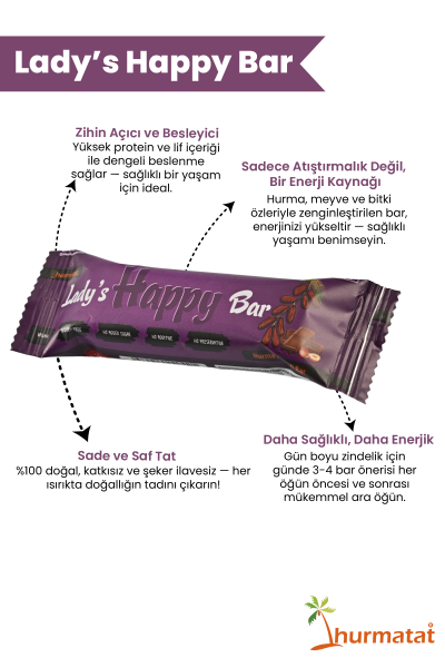 Hurmatat Lady's Happy Hurma Meyveli Bar 3 Adet