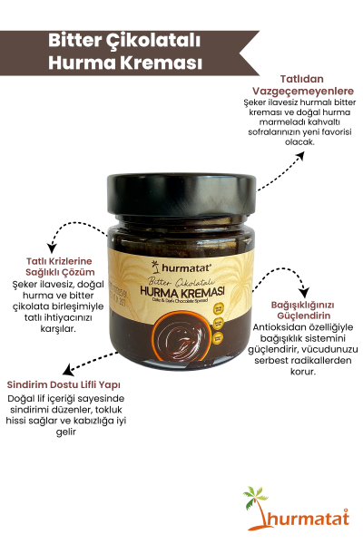 Hurmatat Bitter Çikolatalı Hurma Kreması 260 Gr